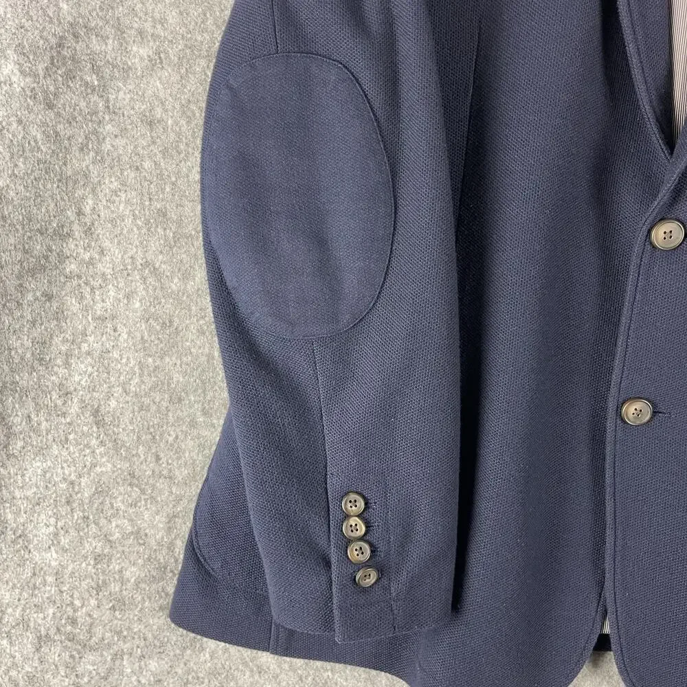Jos A Bank 1905 Blazer Sport Coat Mens XXL Blue Elbow Patch Tailored Fit Career‎